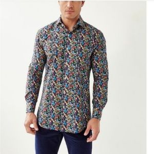 Bugatchi Classic Fit long sleeve dress button down shirt size M